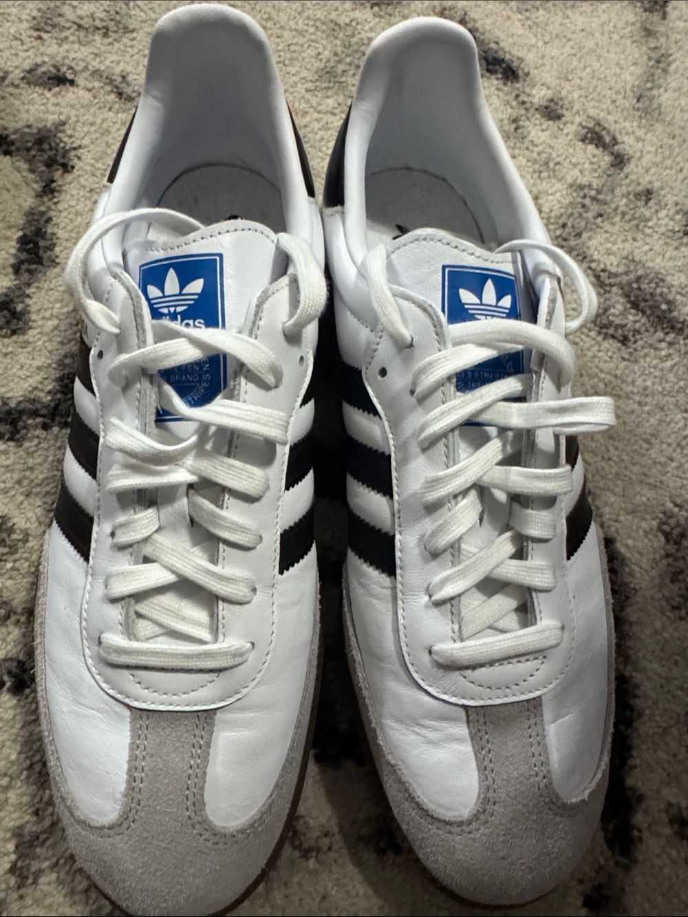adidas Men’s White Sneakers with Black Stripes